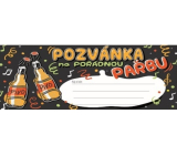 Nekupto Zaproszenie na urodziny Piwo 20 x 10 cm 5 sztuk