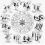 Charm Srebrny 925 znak zodiaku Błyszczący Rak, koralik na bransoletkę