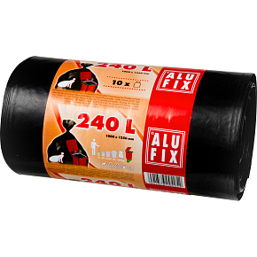 Alufix mocne worki na odpady, 35 µ, 100 × 125 cm, 240 l, 10 sztuk Alufix mocne worki na odpady, 35 µ, 100 × 125 cm, 240 l, 10 sztuk