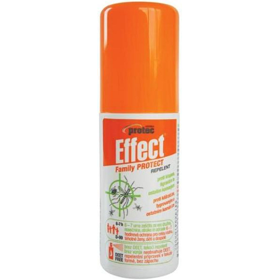 Effect Family Protect repelent proti klíšťatům a komárům 100 ml rozprašovač