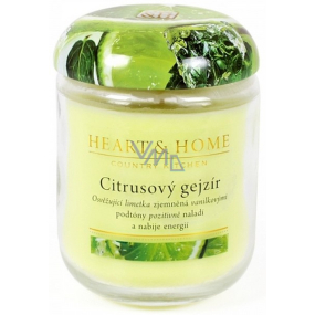 Heart & Home Citrusový gejzír Sojová vonná svíčka střední hoří až 30 hodin 110 g