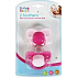 First Steps Bpa Free Ortodontické silikonové šidítko ve tvaru mašličky růžová 2 kusy