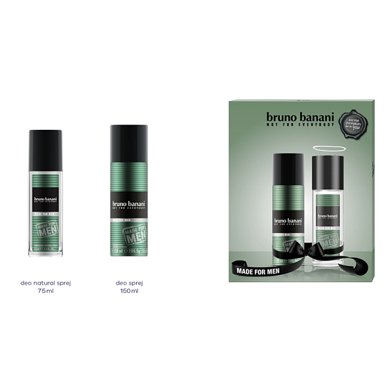 Bruno Banani Made parfémovaný deodorant sklo 75 ml + deodorant sprej 150 ml dárková sada pro muže