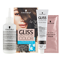 Schwarzkopf Gliss Color barva na vlasy 4-36 Zlatavý hnědý 2 x 60 ml