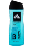 Adidas Ice Dive 3v1 sprchový gel na tělo, vlasy a tvář pro muže 400 ml