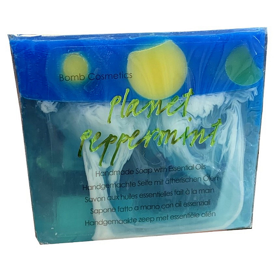 Bomb Cosmetics Planeta Máty - Planet Peppermint přírodní glycerinové mýdlo 100 g