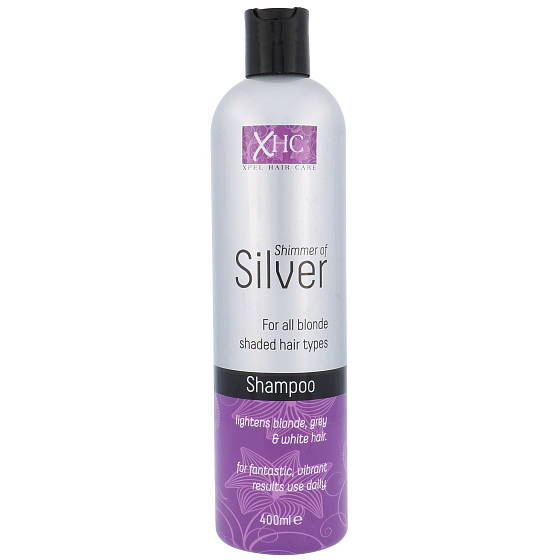 Xpel Shimmer of Silver srebrny szampon do włosów blond i siwych 400 ml