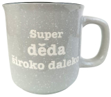 Kubek kamionowy szary Super dziadek na wskroś 400 ml
