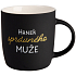 Albi Sametowy kubek - Kubek prawdziwego mężczyzny czarny 330 ml