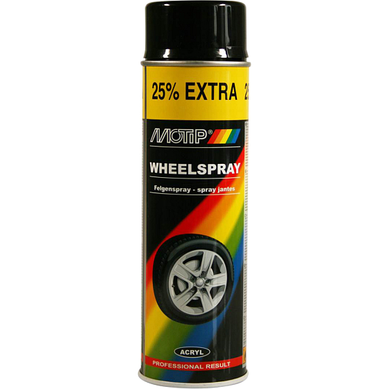 Motip 04018 spray do felg czarny połysk, 500 ml