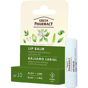Green Pharmacy Aloes i Limonka balsam na usta nawilżający, 3,6 g
