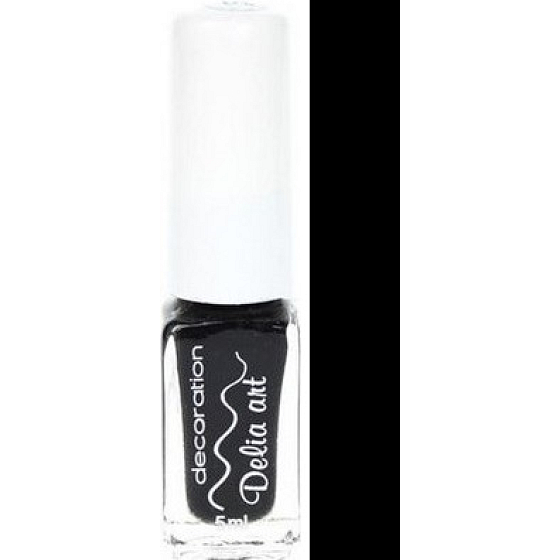 Delia Cosmetics Art zdobící lak na nehty 04 černý 5 ml