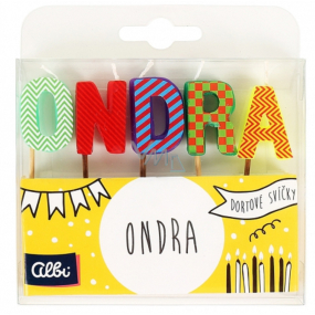 Albi Dortové svíčky jméno - Ondra, 2,5 cm