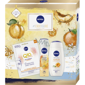 Nivea Vitamin Shake antiperspirant deodorant sprej 150 ml + sprchový gel 250 ml + pleťová maska 1 kus, kosmetická sada pro ženy Nivea Vitamin Shake antiperspirant deodorant sprej 150 ml + sprchový gel 250 ml + pleťová maska 1 kus, kosmetická sada pro ženy