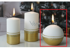 Lima Aroma linia świeczka złota kula 80 mm 1 sztuka