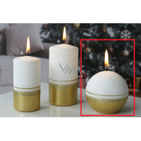 Lima Aroma linia świeczka złota kula 80 mm 1 sztuka