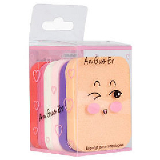 Gąbka do makijażu 6 sztuk zestaw 4,3 x 5,3 cm mix kolorów