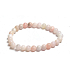 Opal różowy ramka elastyczny naturalny kamień, kulka 6 mm / 16 - 17 cm, kamień królowej, przyciągłości, żeńskiej intuicji i piękna