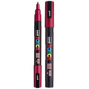 Posca Uniwersalny akrylowy pisak 0,9 - 1,3 mm Ciemna czerwień PC-3M