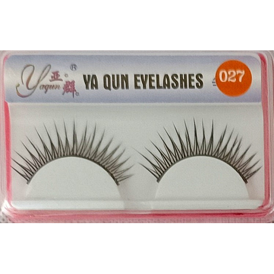 EyelaShes Umělé řasy s lepidlem 027 Černé 1 pár