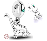 Zawieszka ze srebra próby 925 Dinosaurus Brachiosaurus, charms do bransoletki