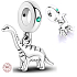 Zawieszka ze srebra próby 925 Dinosaurus Brachiosaurus, charms do bransoletki