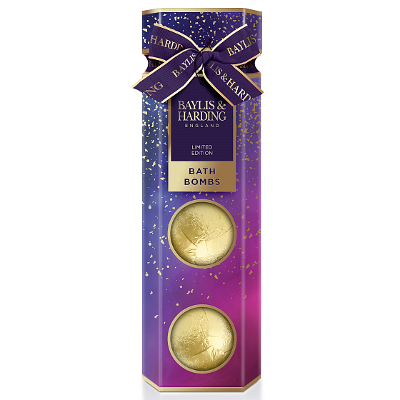 Baylis & Harding Fík a Granátové jablko šumivá koule do koupele 3 x 100 g, kosmetická sada pro ženy
