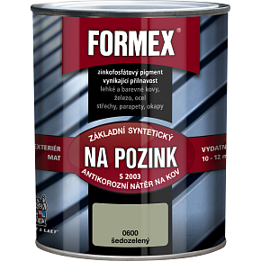 Formex S2003 podkład na ocynk podstawowy kolor na metal, 0600 szaro-zielony, 0,6 l Formex S2003 podkład na ocynk podstawowy kolor na metal, 0600 szaro-zielony, 0,6 l