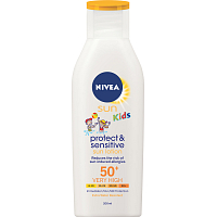 Nivea Sun Kids OF 50+ Protect & Sensitive mleko do opalania dla dzieci, 200 ml