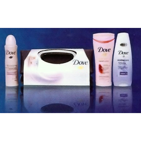 Dove Softening sprchový gel 250 ml + fialová kabelka, kosmetická sada