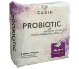 Carine ProBiotic Ultra Wings damskie higieniczne wkładki intymne usuwające infekcje grzybicze 9 sztuk