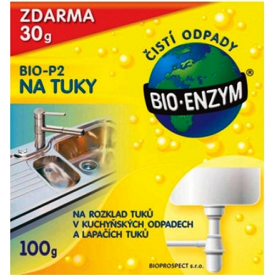 Bio-Enzym Bio-P2 Biologiczny preparat do rozkładu tłuszczów w systemach odpadowych 100 g
