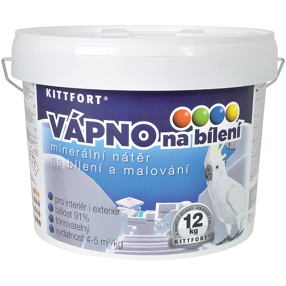Kittfort Wapno do bielenia mineralny natrysk do bielenia i malowania 12 kg