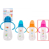 First Steps Feeding Bottle 0+ butelka dla niemowląt czarna z uchwytami Sowa różowa 250 ml