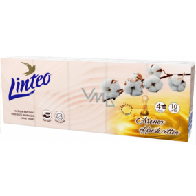Linteo Premium chusteczki higieniczne z bawełny 4-warstwowe 10 x 10 sztuk