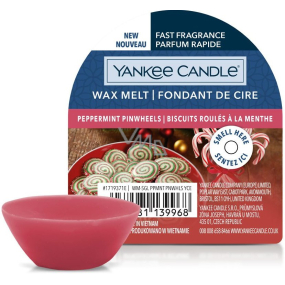 Yankee Candle Peppermint Pinwheels - Miętowe ciasteczka wosk zapachowy do kominków 22 g