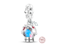 Zawieszka ze srebra próby 925 Słodka rodzina, charms do bransoletki rodzina