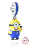 Zawieszka ze srebra próby 925 Zły Minionek - Minionki Mimoń Stuart - jednooki mimoń, charms do bransoletki film
