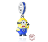Zawieszka ze srebra próby 925 Zły Minionek - Minionki Mimoń Stuart - jednooki mimoń, charms do bransoletki film