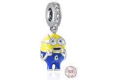Zawieszka ze srebra próby 925 Zły Minionek - Minionki Mimoń Otto, zawieszka do bransoletki film