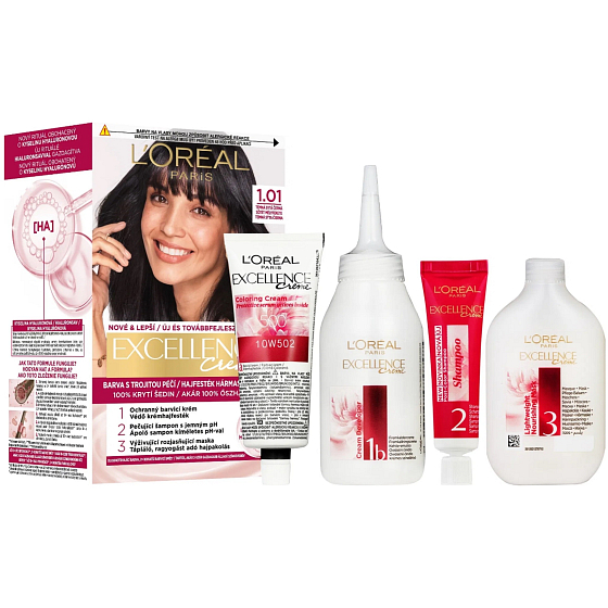 Loreal Paris Excellence Creme farba do włosów 1.01 Ciemna intensywna czerń