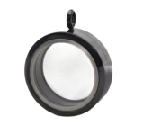 Medailon s otočným uzávěrem nerezový černá barva tloušťka 11 mm x 30 mm