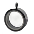 Medailon s otočným uzávěrem nerezový černá barva tloušťka 11 mm x 30 mm