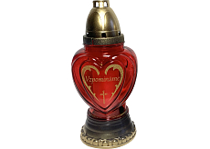 Bony lampion nagrobny szklany wspominamy