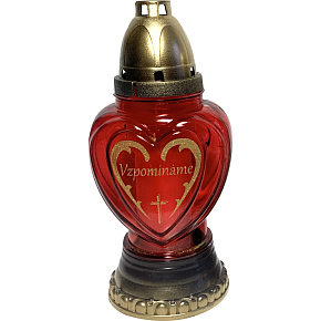 Bony lampion nagrobny szklany wspominamy