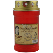 Bony Anežka Česká hřbitovní svíčka červená 150 g 50 hodin
