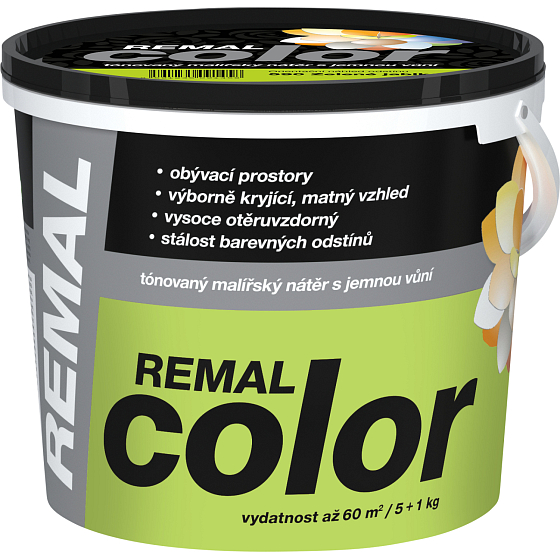 REMAL Color farba malarska do ścian 590 zielone jabłko, 5 + 1 kg