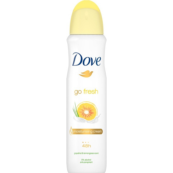 Dove Go Fresh Energize Grep & Citronová tráva antiperspirant deodorant sprej pro ženy 150 ml
