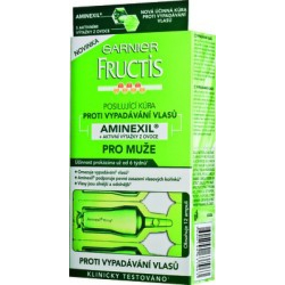 Garnier Fructis Style posilující kúra proti vypadávání vlasů pro muže 12 x 6 ml