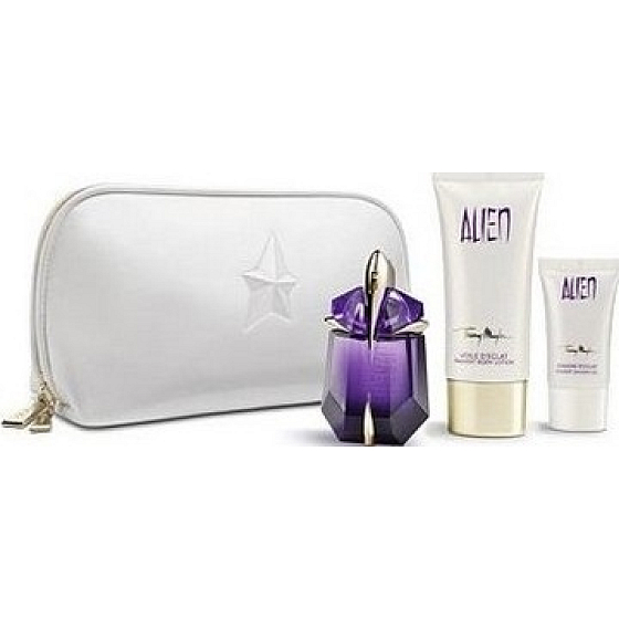 Thierry Mugler Alien parfémovaná voda plnitelný flakon pro ženy 30 ml + sprchový gel 30 ml + tělový krém 15 ml, dárková sada